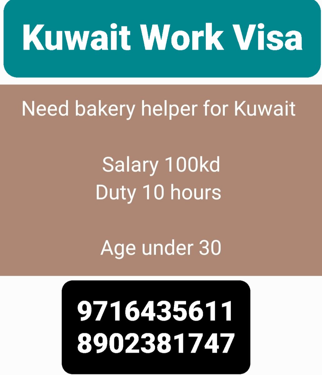 sandipan68's tweet photo. #OverseasJobs
#AbroadJobs
#JobsInKuwait
#KuwaitWorkVisa
#KuwaitJobs
SRM Finance || SRM Solutions
(Insurance, CIBIL, CCTV, Solar
Job, Visa, ITR, Property, Degree)
☎ 9716435611 || 8902381747
New Delhi | NCR Area | Kolkata https://t.co/itdTvYNNMb