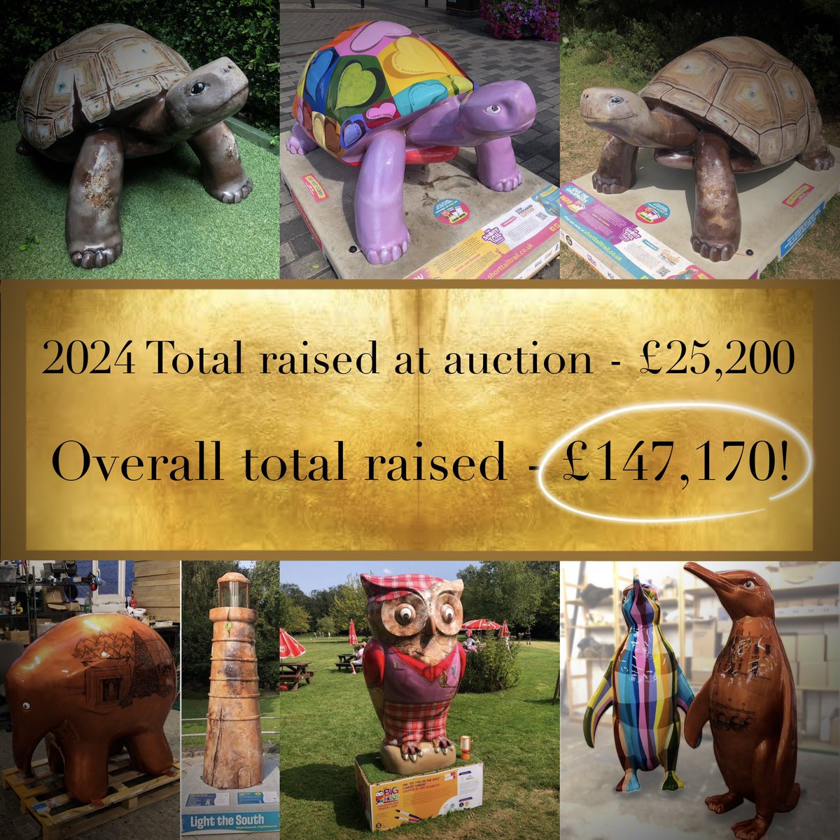 2024 sculptures:
8 sculptures completed
6 auctioned
2 commissioned
£25,200 raised for charities
£147,170 total raised so far! 🥂

<a href="/wildinart/">Wild in Art</a> <a href="/ShortTailTrail/">ShortTailTrail</a> <a href="/WaddleOfWorc/">Waddle of Worcester</a> <a href="/ChestnutOwls/">The Big Hoot Chichester & Arundel 2024</a> <a href="/LighttheSouth/">Light the South</a> #designs #artwork