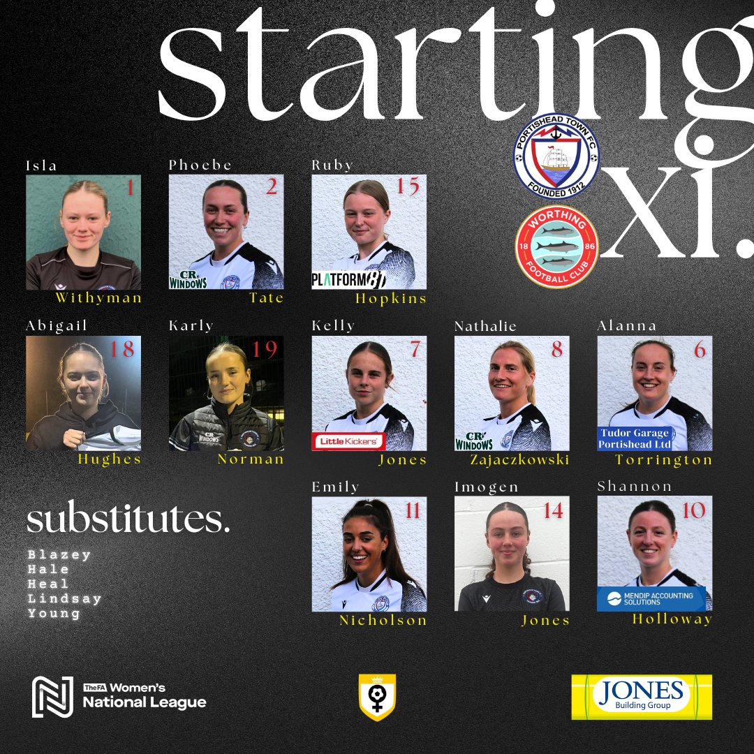 PTFCLadies's tweet photo. Your #Posset starting XI against Worthing! 🙌

#lineup #startingxi #ptlfc #matchday #hergametoo #uptheposset ⚪️ ⚫️ https://t.co/EJktFyvB3a