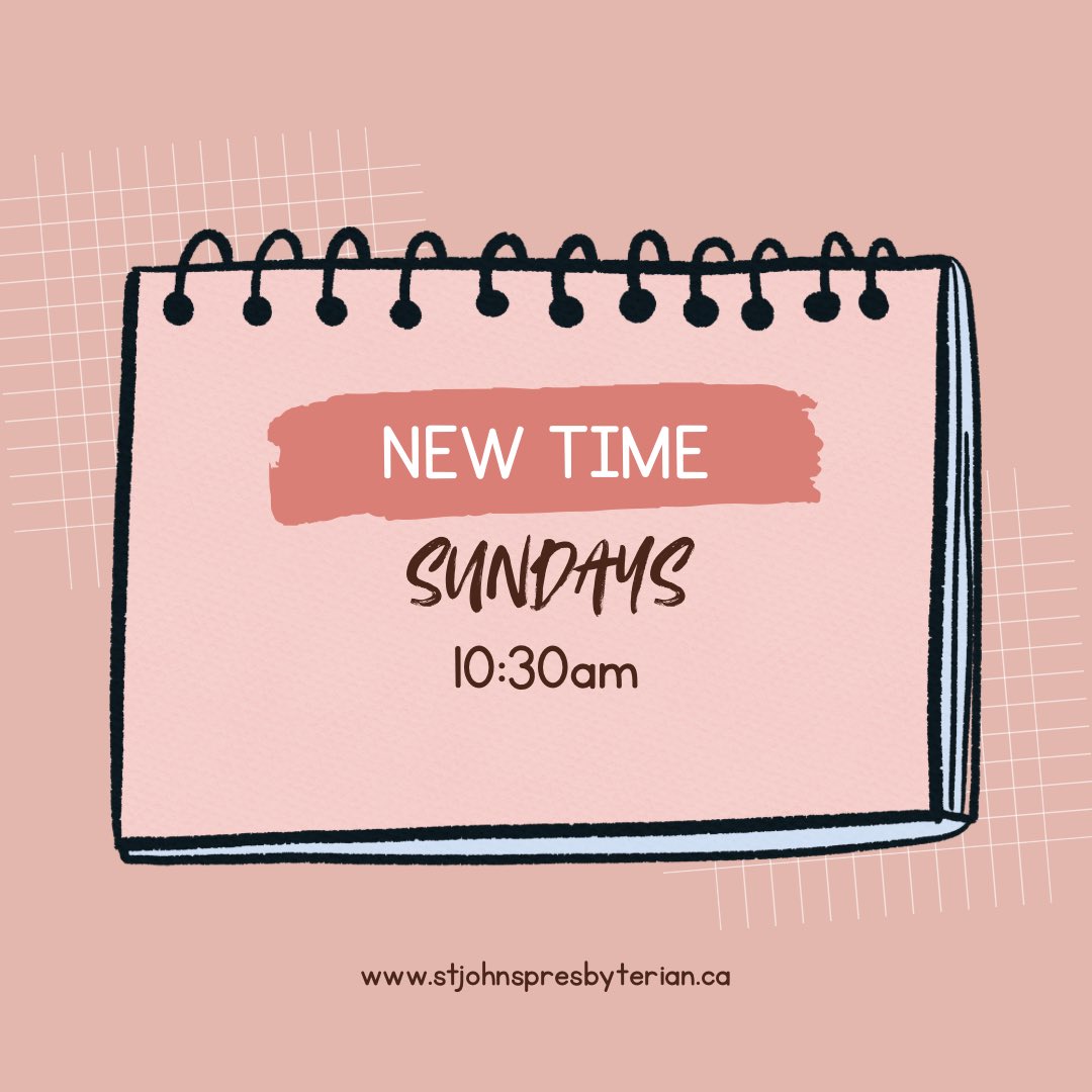 Remember we start at 10:30am beginning today.