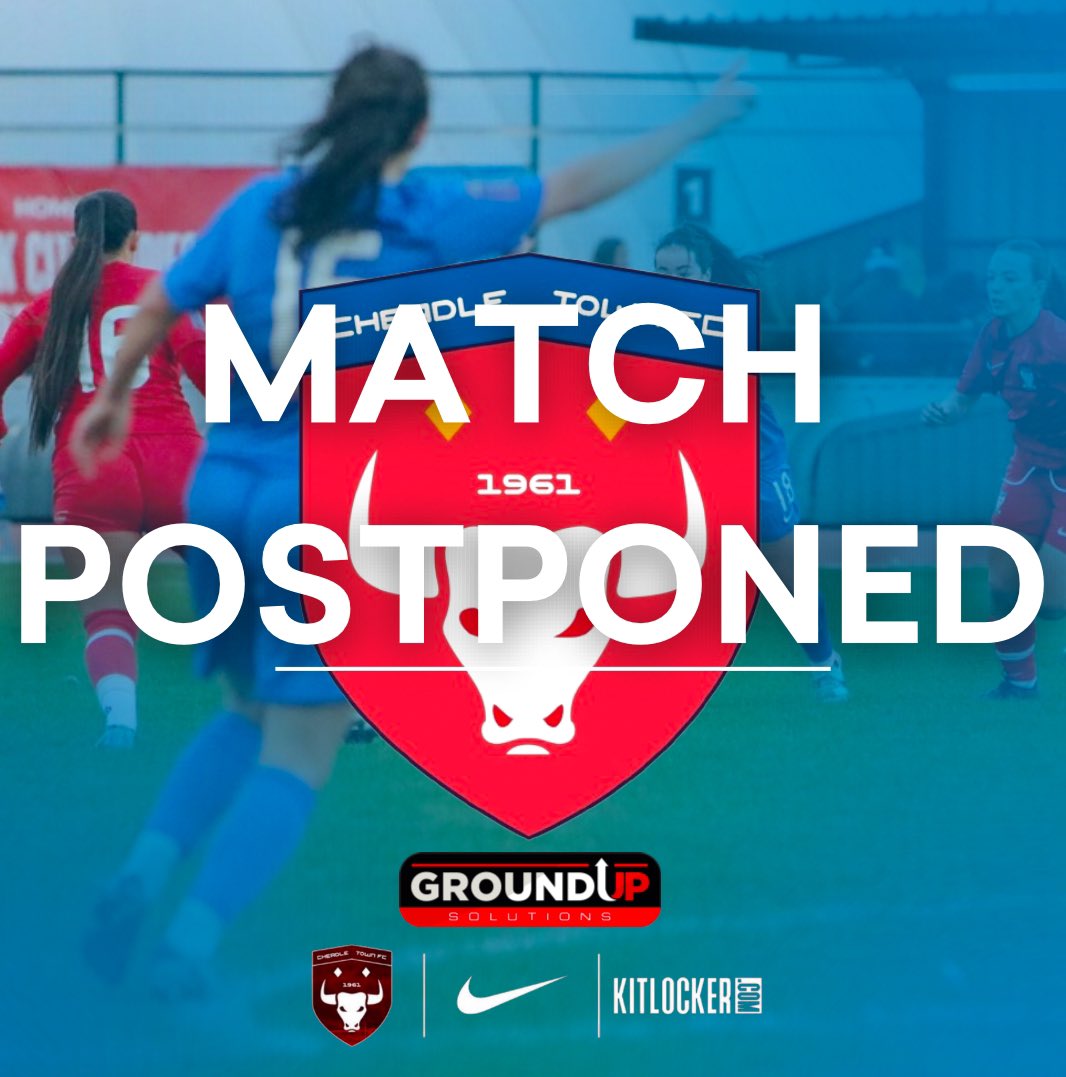 Cheadle Town Stingers (@cheadlestingers) on Twitter photo Unfortunately due to snow on the pitch, our game today against <a href="/BarnsleyFCW/">Barnsley FC Women</a> has been postponed.
We will update you as soon as possible when the game is rescheduled 🔴
@fa.wnl Unfortunately due to snow on the pitch, our game today against <a href="/BarnsleyFCW/">Barnsley FC Women</a> has been postponed.
We will update you as soon as possible when the game is rescheduled 🔴
@fa.wnl