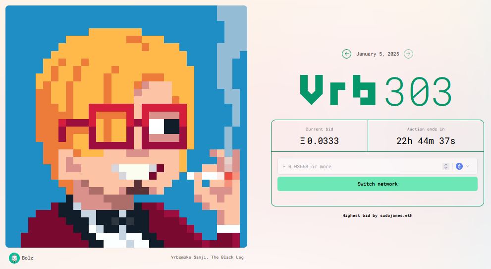 ▀▄▀ 
<a href="/VrbsDAO/">Vrbs ▀▄▀</a> ✨
Thank you friends who have voted, your votes mean a lot, thank you very much ✨
@sudoWright <a href="/std992/">punx.eth ▀▄▀</a>  <a href="/D2ZCreator/">d2zcreator.eth</a> <a href="/pumpynft/">Pumpy</a> <a href="/Dakimici/">Dakimici</a>  @PixellQuests  <a href="/jkgobeart/">JKGobe ▀▄▀</a>  <a href="/pixahead/">PIXAHEAD</a>  <a href="/Torepa_eth/">Torepa.eth| Minds Br ▀▄▀⌐◨-◨🎒</a> 
Thank you @sudoWright for being the first bidder ✨
vrbs.build