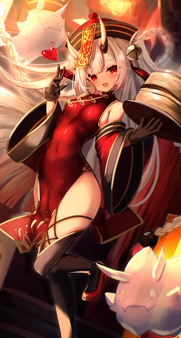 チャイナドレス#百鬼絵巻 #ホロライブ 