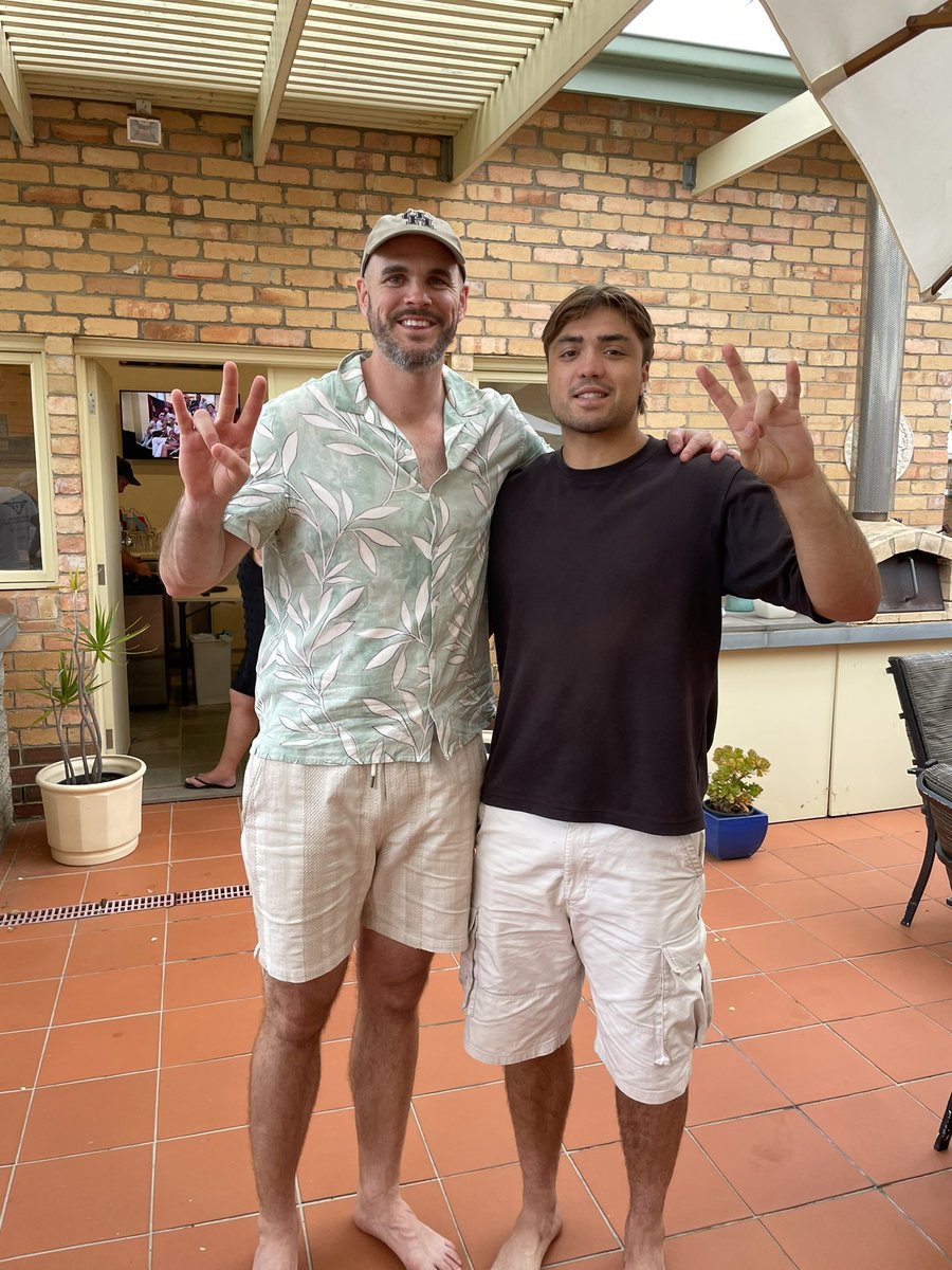 Lovely catching up with Houston family today in Geelong/Torquay. #gocoogs