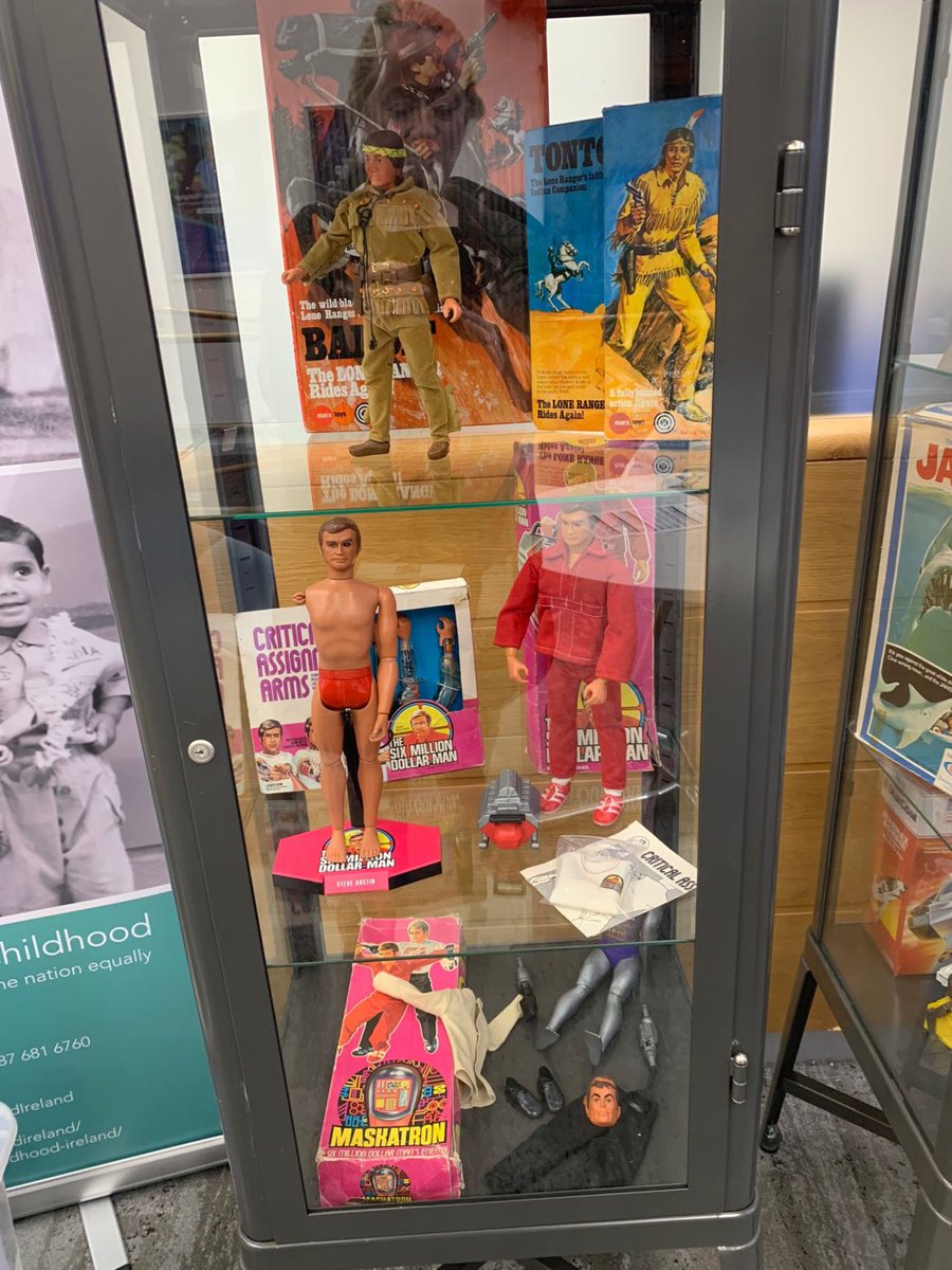museumofci's tweet photo. Last chance to see film/TV inspired toys children received as Christmas gifts in the 60/70s/80s display at #BOI #Dúnlaoghaire 🤠 🦈 🚀 🎬📺🎞️
👉 https://t.co/Yf81KB1k3O #sixmilliondollarman #theloneranger #jaws #starcom #StarWars #community https://t.co/O3a9Q4Goxe