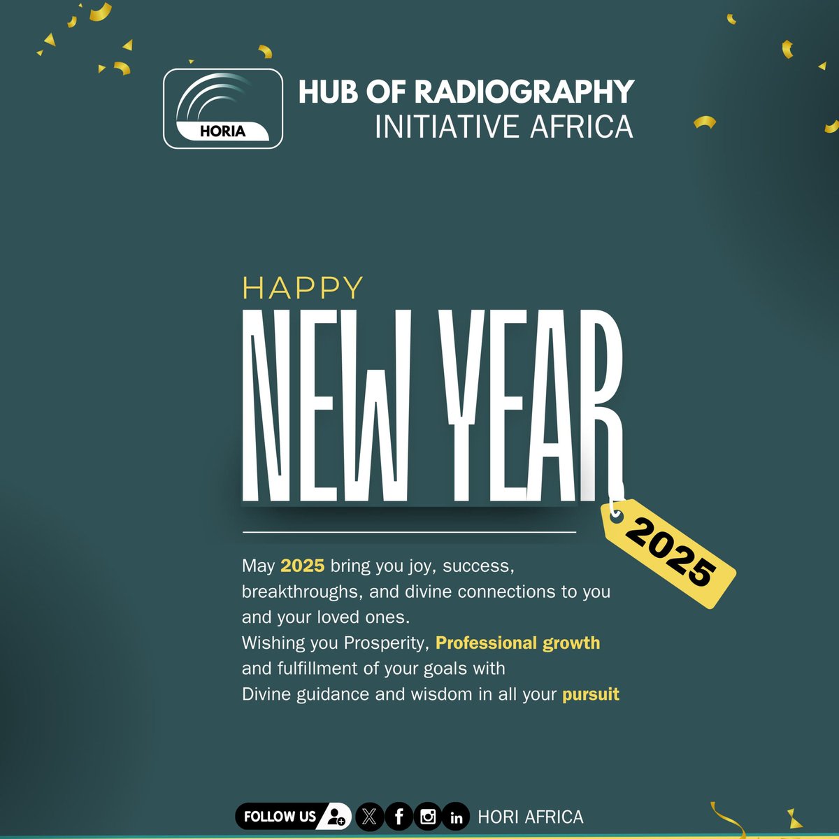 IT'S A NEW YEAR 🤩

May 2025 bring you joy, success, breakthroughs, and divine connections to you and your loved ones as well

HAPPY NEW YEAR ✨
From all of us at HORIA, remain blessed, happy, and successful!

#newyearvibes #Radiography #professionalgrowth #africa
#medicalimaging