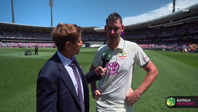 Beau Webster on a dream test debut for Australia ⭐ 📹 Credits: Twitter/cricketontnt