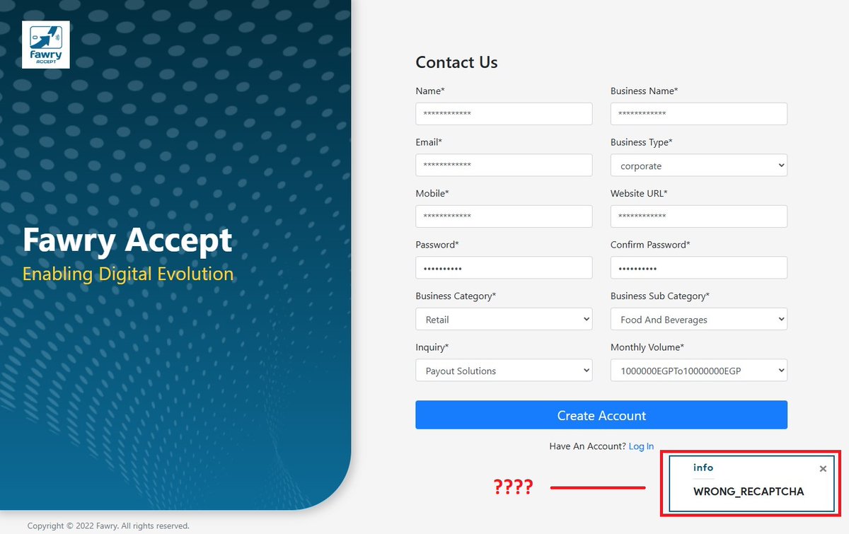 MoeAsfour_'s tweet photo. Hi @Fawrypayments, every time I try to fill out your form, it asks for a reCAPTCHA, but there’s no reCAPTCHA visible on the page. Could you please look into this issue? It’s blocking me from completing my submission. Thank you! https://t.co/wEfcMqnO3u