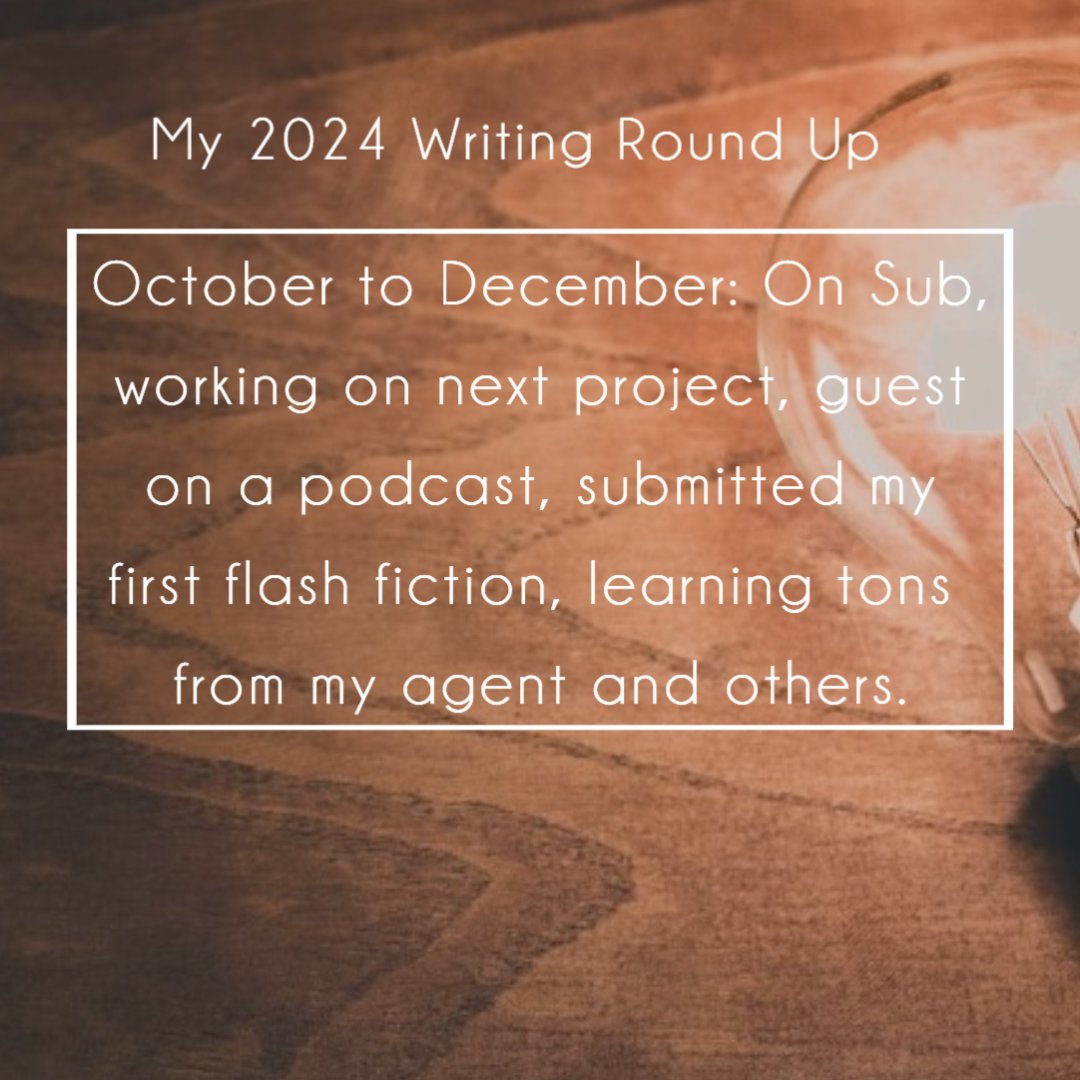 So many social media sites, so little time. Popping on X to share my writing year in review and check out what everyone's been up to. You can also find me on BlueSky, IG, and Threads.