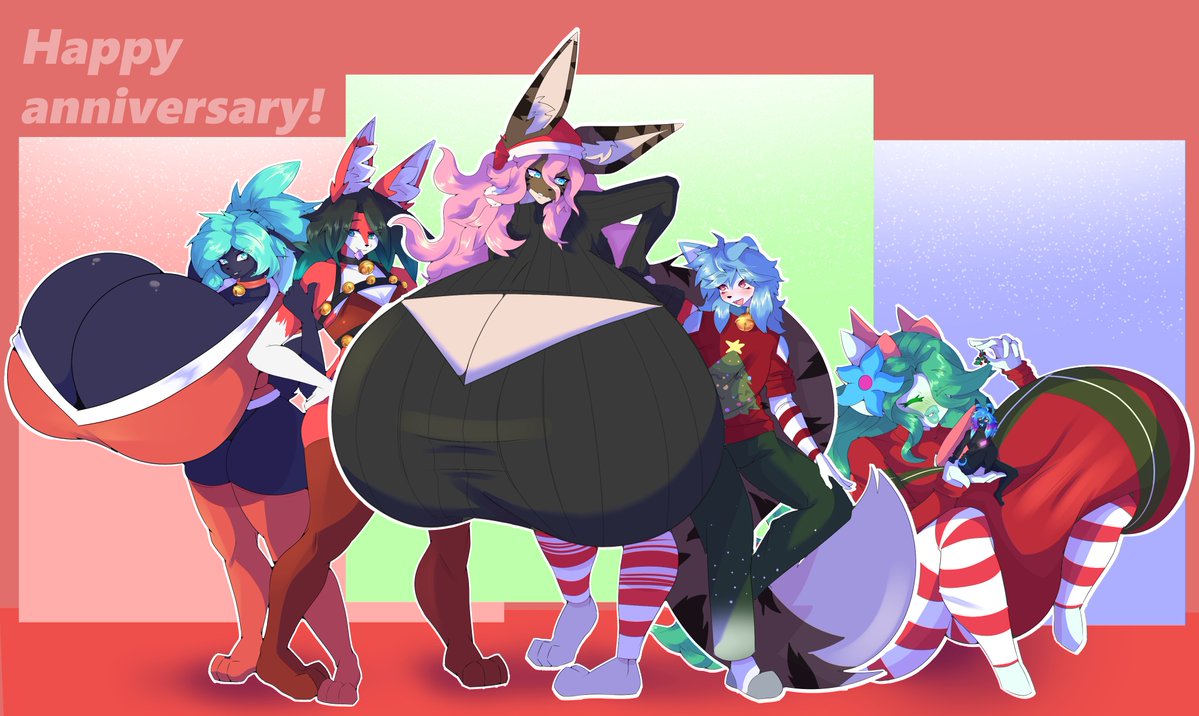 KatDrawsAlot's tweet photo. ✦Happy anniversary and a merry Christmas to the love of my life, @dogoftime_  ❤️💙 https://t.co/wx7R0p7SgN