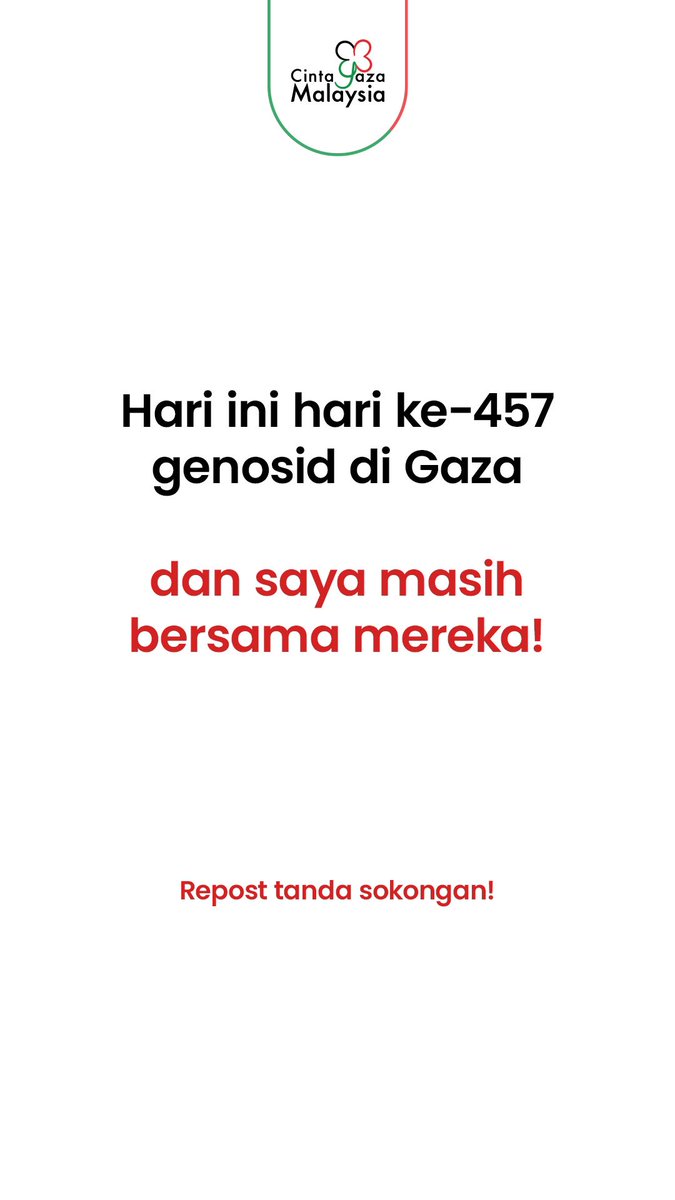 cintagaza_my's tweet photo. Sentiasa bersama kalian sehingga Palestin bebas! 🕊️ https://t.co/hwt2doqHGJ