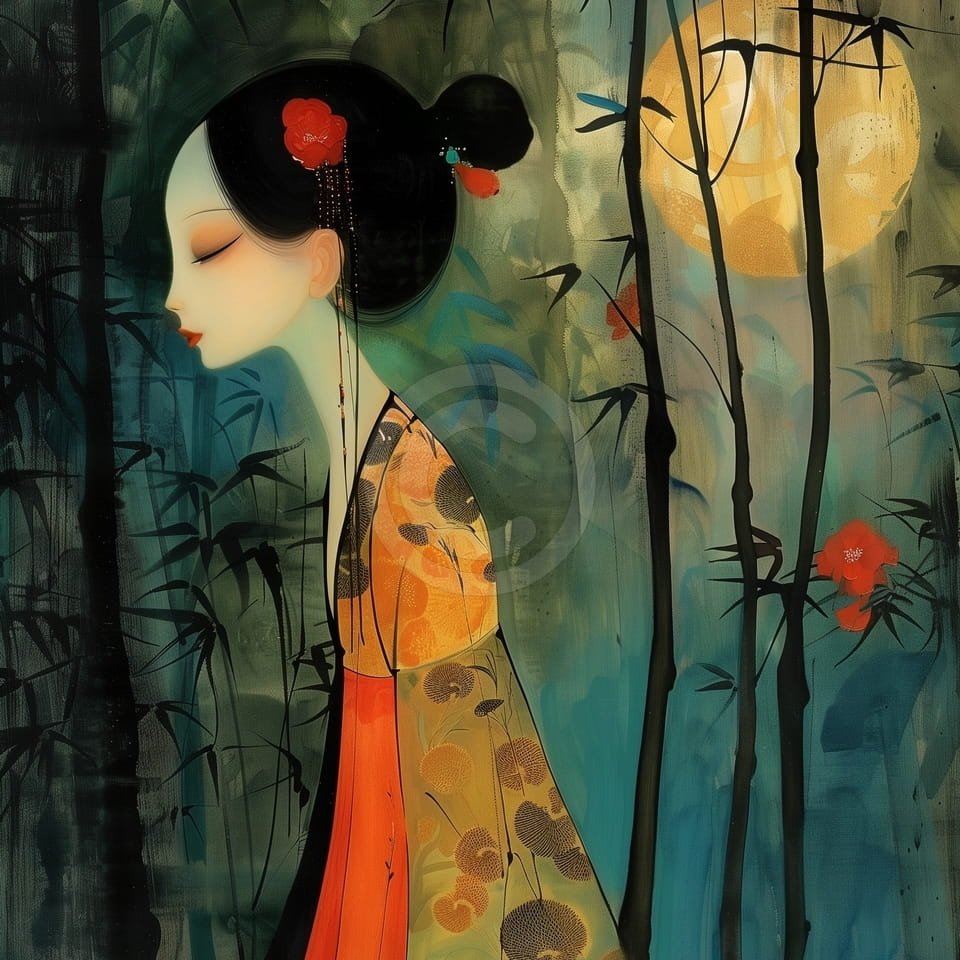AraceliRego's tweet photo. Cuadro Hermosa mujer japonesa en Lienzo De Pared https://t.co/wI60I55Q9N