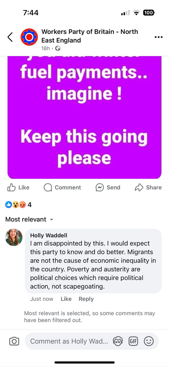 What is going on <a href="/WorkersPartyGB/">Workers Party of Britain</a>? This is really disappointing stuff.