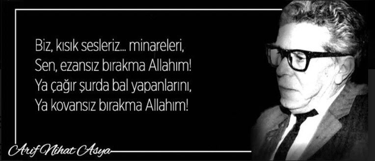 🇹🇷 Memleket sevdalısı, bayrak şairimiz #ArifNihatAsya’ yı vefatının sene-i devriyesinde rahmetle anıyoruz.

Ruhu Şad, Mekanı Cennet Olsun.