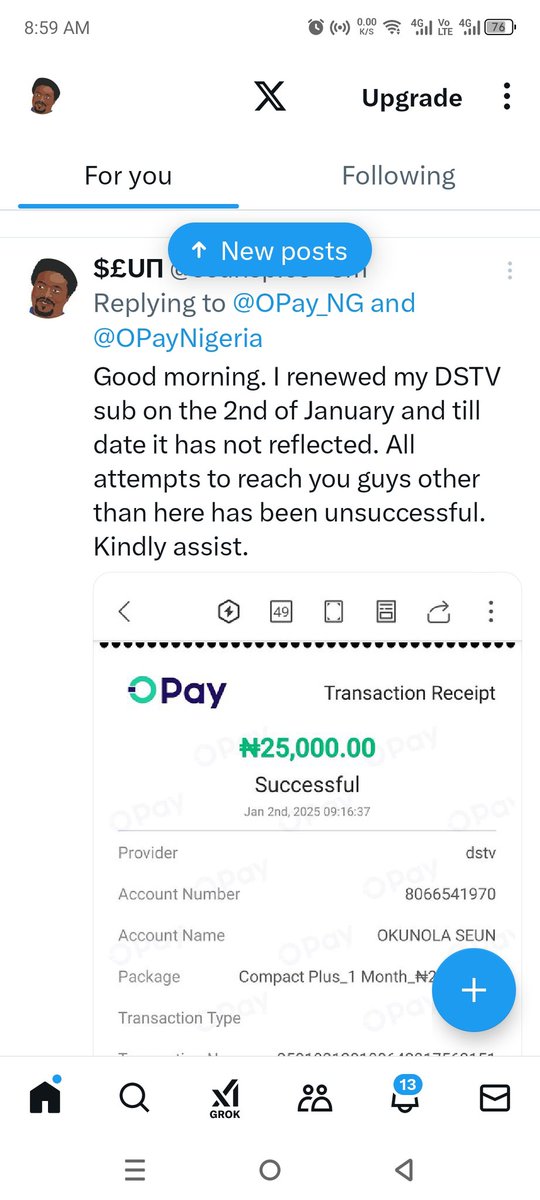 seunspice's tweet photo. @OPaySupport @OPaysuport_team Why am i being avoided and unanswered. I need an immediate resolution of this matter. https://t.co/mJSc5jcq69