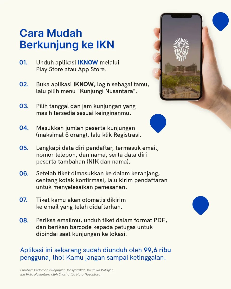 KemenPariwisata's tweet photo. Libur Natal kemarin, IKN jadi tujuan wisata populer banget! 7.300 orang datang dalam 2 hari, lho! 😲

Tapi, gimana sih cara seru dan aman buat berkunjung ke Ibu Kota Nusantara? Simak tips, info fasilitas kece, dan tentu aja aplikasi yang wajib kamu download di sini!📱

Penasaran? Cek info lengkapnya di postingan Mimin, dan siap-siap rencanain trip ke IKN! 🎉

#WonderfulIndonesia
#PesonaIndonesia
#DiIndonesiaAja
#BanggaBerwisataDiIndonesia