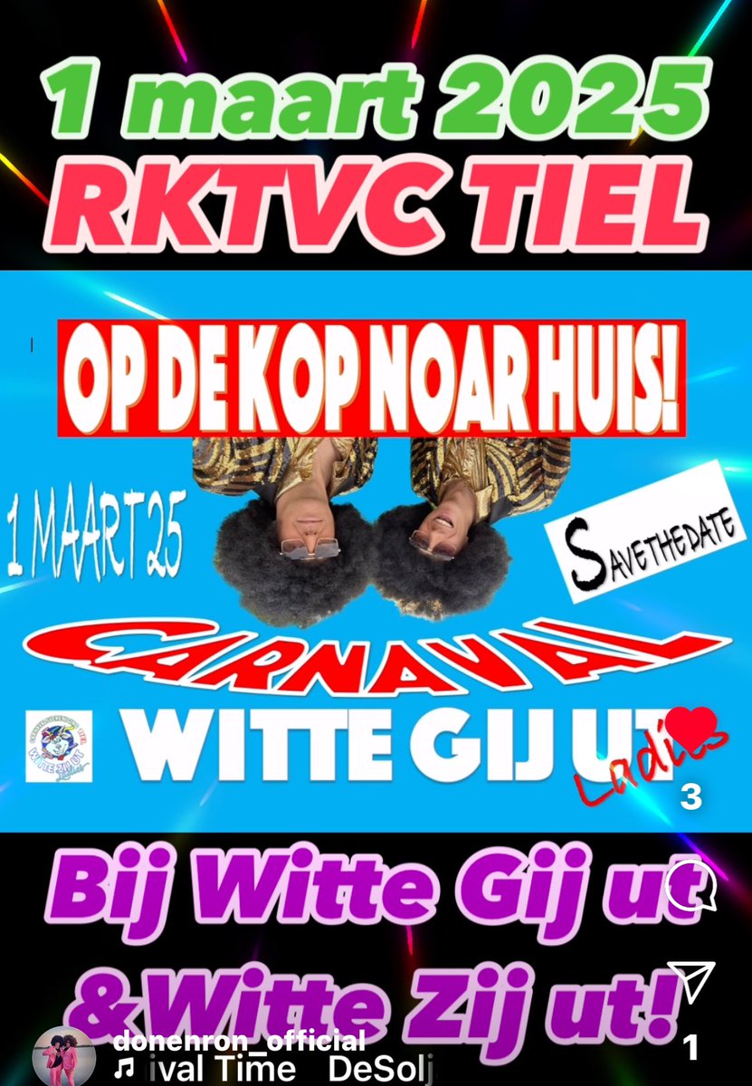 DiscoHoliday's tweet photo. Tis bijna zover! @RKTVC carnaval 2025 staat weer voor de deur! Tickets via de bekende kanalen binnenkort te koop! https://t.co/MBiVKOKnyH