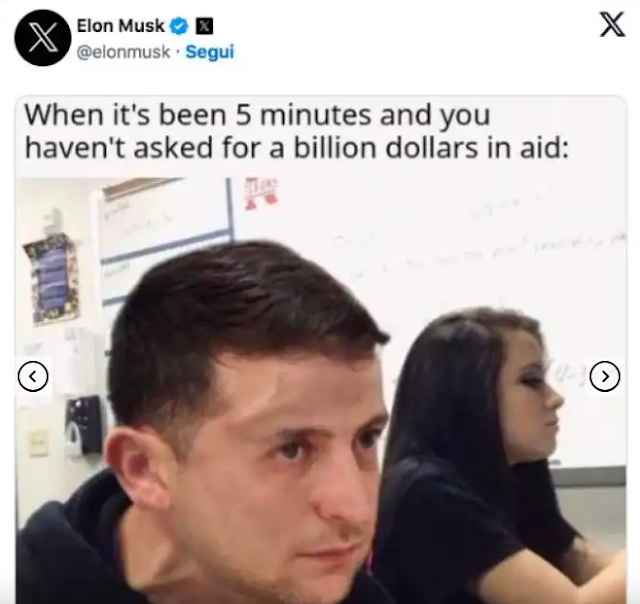 viaggrego's tweet photo. #ElonMusk #Battezza come #Merita il #Comico #Zelensky definendolo : "#Campione di #Furti di tutti i #Tempi"! Leggi Qui: https://t.co/cOcNsgFRXW https://t.co/yxyPGklxZz