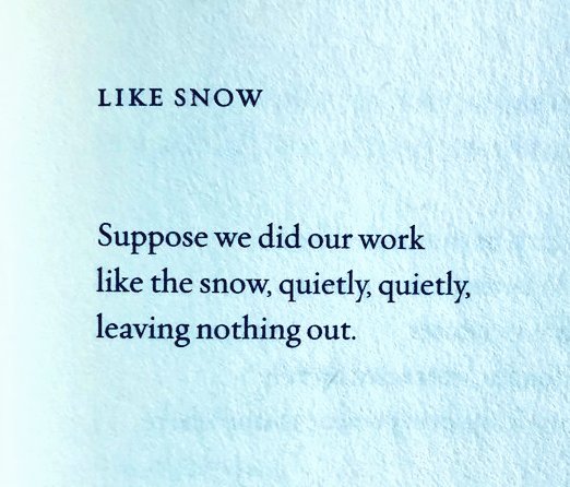 New year's resolution for #smallpoemsunday ❄️ 

Like Snow by Wendell Berry