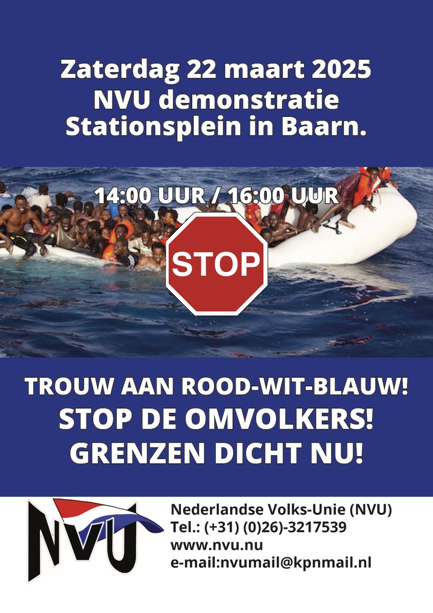NVU83622759's tweet photo. Zaterdag 22 maart 2025 NVU demonstratie in Baarn https://t.co/s7yPaO5x0z #NVU #KUSTERS #BAARN https://t.co/fWQiVjULNy