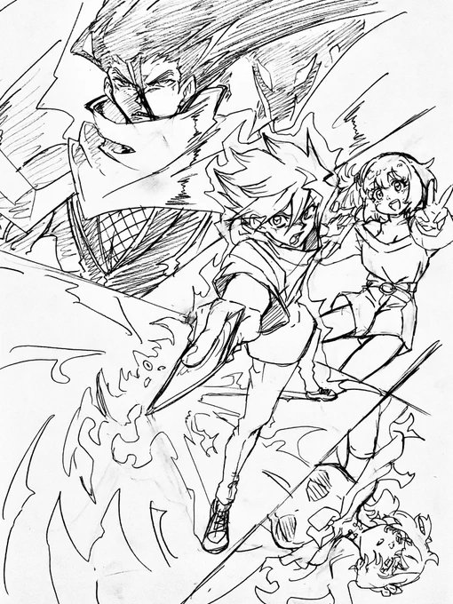 Duel Masters LOSTの漫画一気読みしたら面白かったので落書き 
