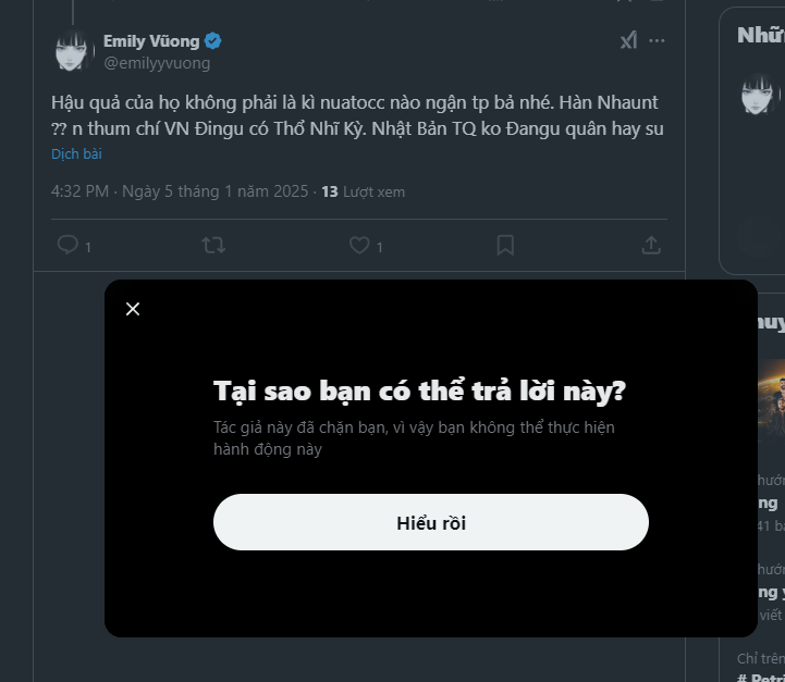 ZeRo27748346's tweet photo. méo cãi dc block trẻ con quá. đừng tưởng KOL nói lol gì cũng đúng =))) https://t.co/0fcVVopKmH