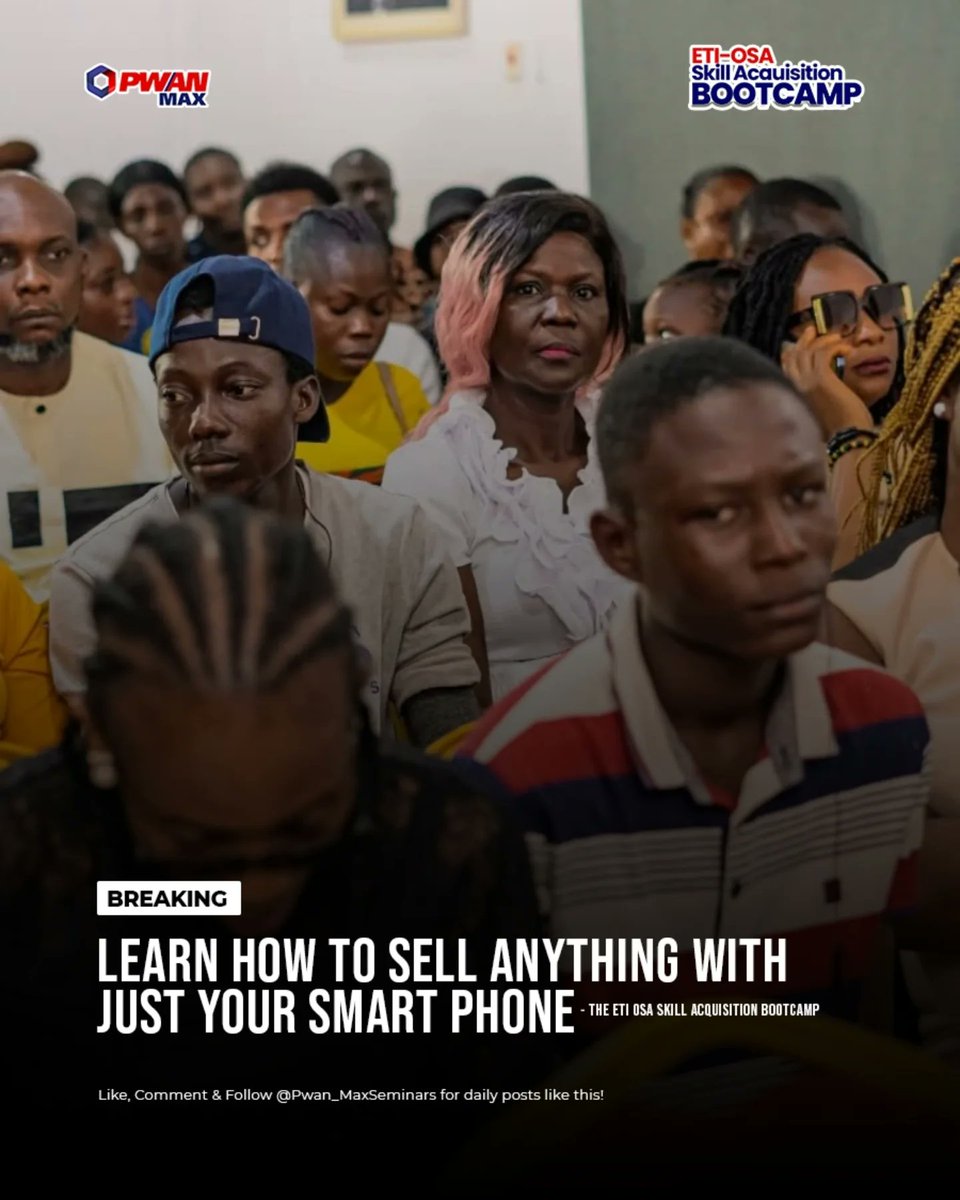 pwanmaxseminars's tweet photo. Learn how to sell absolutely anything online in just two days by attending our digital marketing trainings for professionals. 
. 
. 
This plaform has transformed the financial stories of thousands of people. 
. 
. 
YOU too can be among
. 
. 
Send a DM for enquiries https://t.co/yDaoBIRsGp