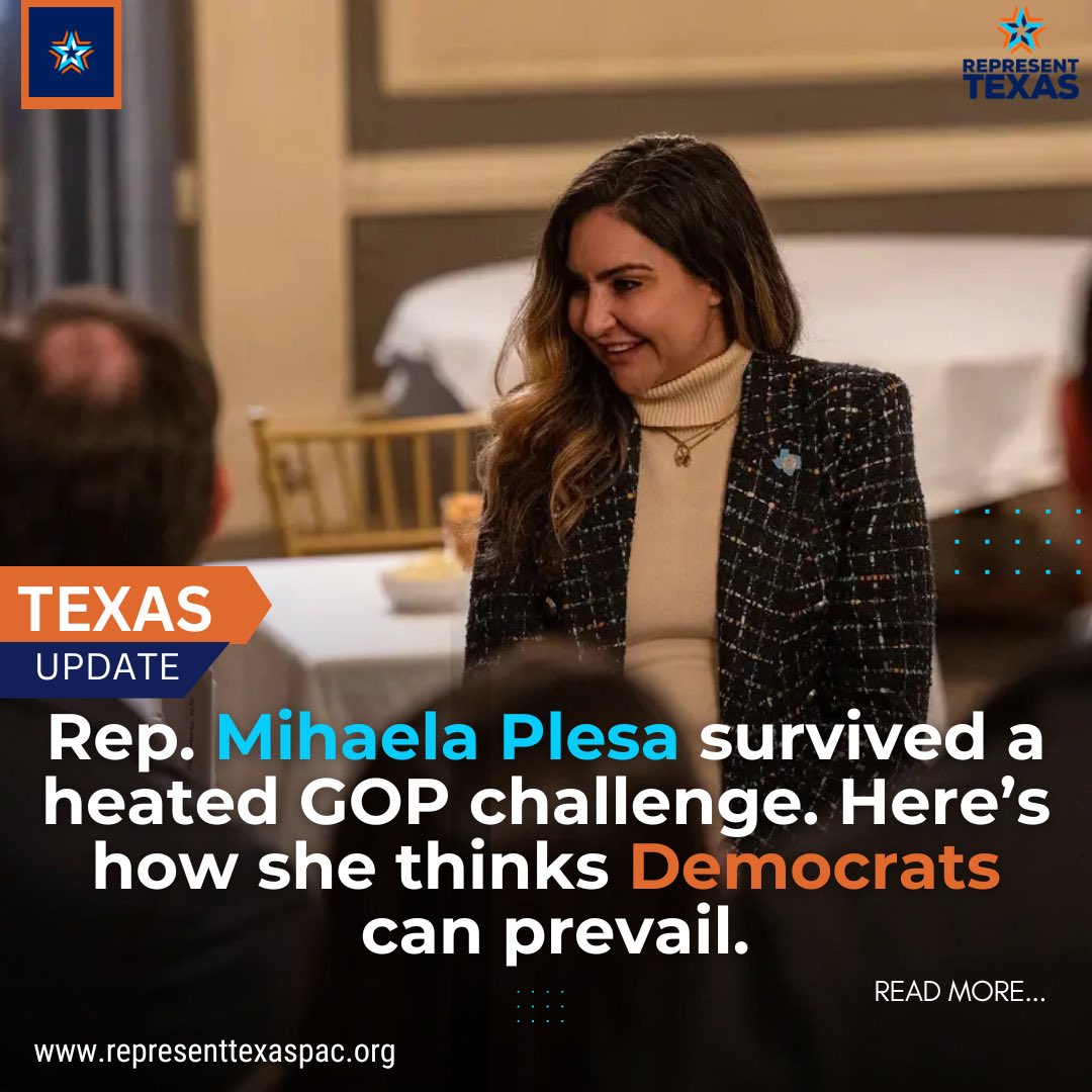 RepresentTexas's tweet photo. @plesafortexas took on the bad guys and won because she’s a great rep who is active in her district, present in her community, and never backs down from her values. 💪

LINK - https://t.co/jJMeqwRcqO

#TexasPolitics #PublicEducationMatters https://t.co/WHB72npMuB