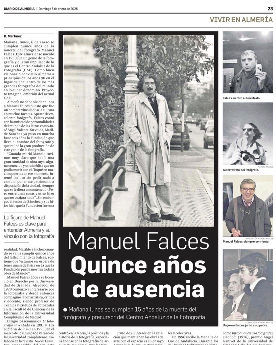manuelfalces's tweet photo. "Manuel Falces: Quince años de ausencia"

Enlace Diario de Almería: 
https://t.co/yVfXBjQqP5

#manuelfalces #almeria #centroandaluzfotografia #imagina #caf #fotografia https://t.co/uS3a16fTok