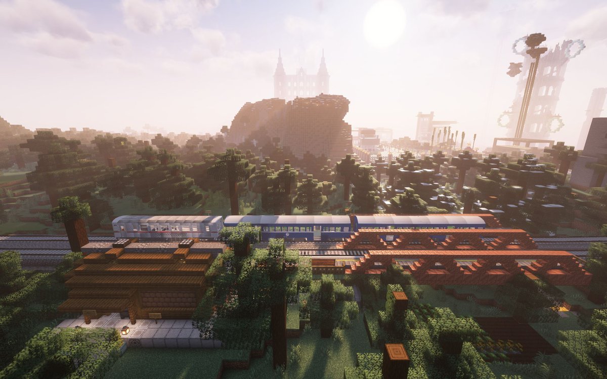 MTRMinecraft's tweet photo. The train rumbles by a majestic castle that sits silently on top of the hill.
Credits: vanli233
Downloads: https://t.co/kjOMK8jVYY
Discord: https://t.co/lJbQWyMCuQ
#minecrafttransitrailway #minecraftmods #minecraftmtr #mtrmod #mtr #minecraft #transit #railway #trains https://t.co/JCaU6BumfL