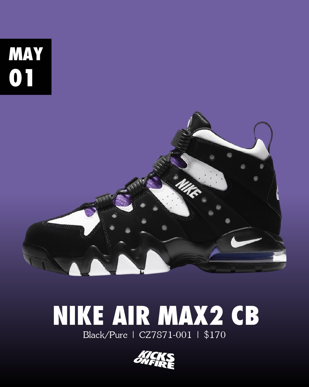 シューズ(男性用) Nike Air Max 2 CB '94 OG \"Pure Purple\" Nike Air Max 2 CB '94 OG Pure Purple Black FQ8233-001 Men's