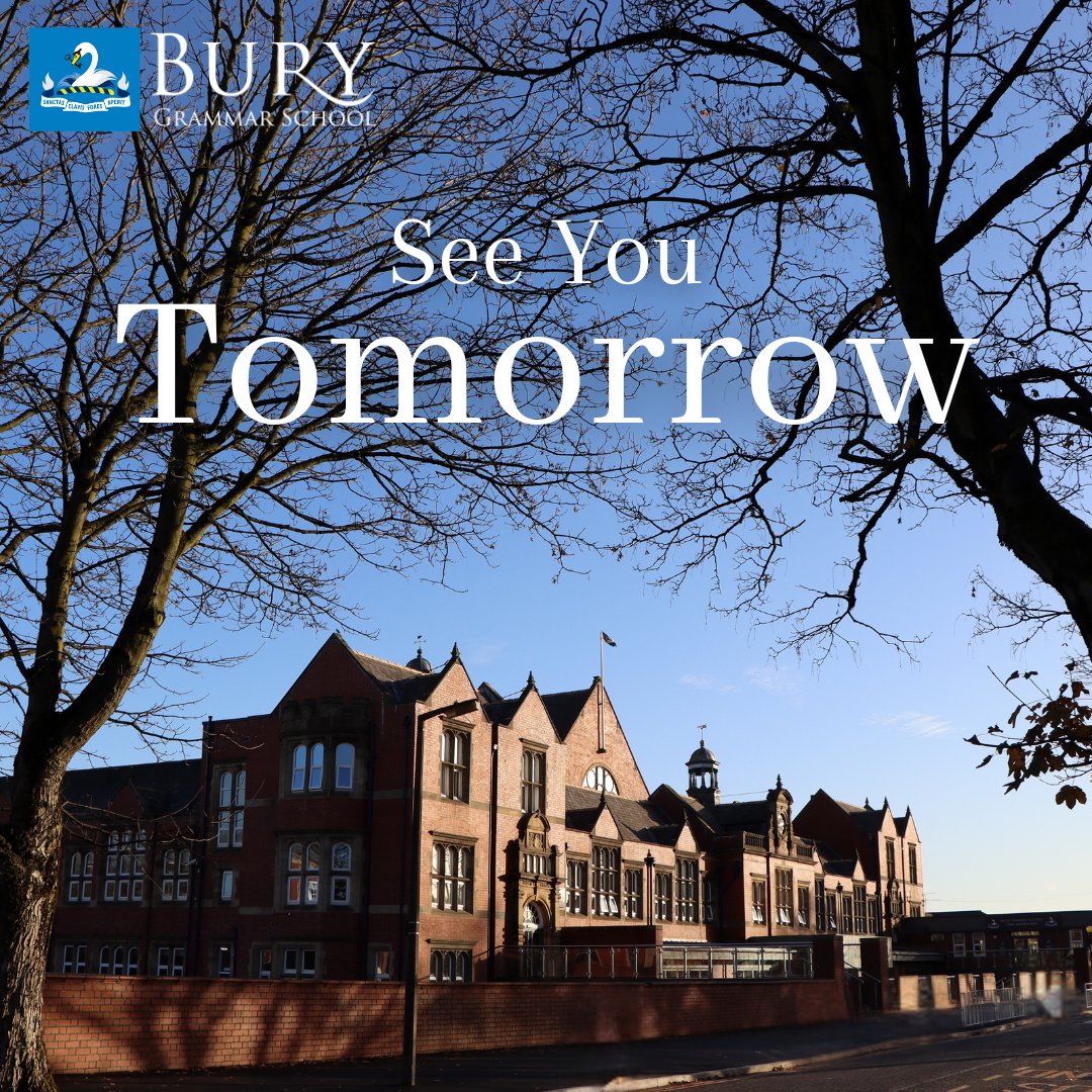 BuryGrammar's tweet image. 👋 We can’t wait to welcome everyone back to school tomorrow morning! We hope you’ve all enjoyed a wonderful and refreshing break.
#BuryGrammarSchool