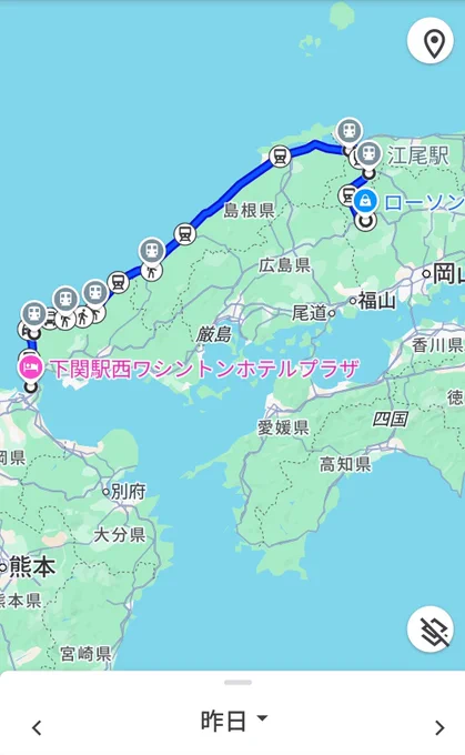 今回のリザルトです。今日は本当にかつめし食べただけだね。初手フェリー残2日で山陰周りという方針決定時に分かっていたことですが、ひたすらハードコア移動してただけの週末になりました。 