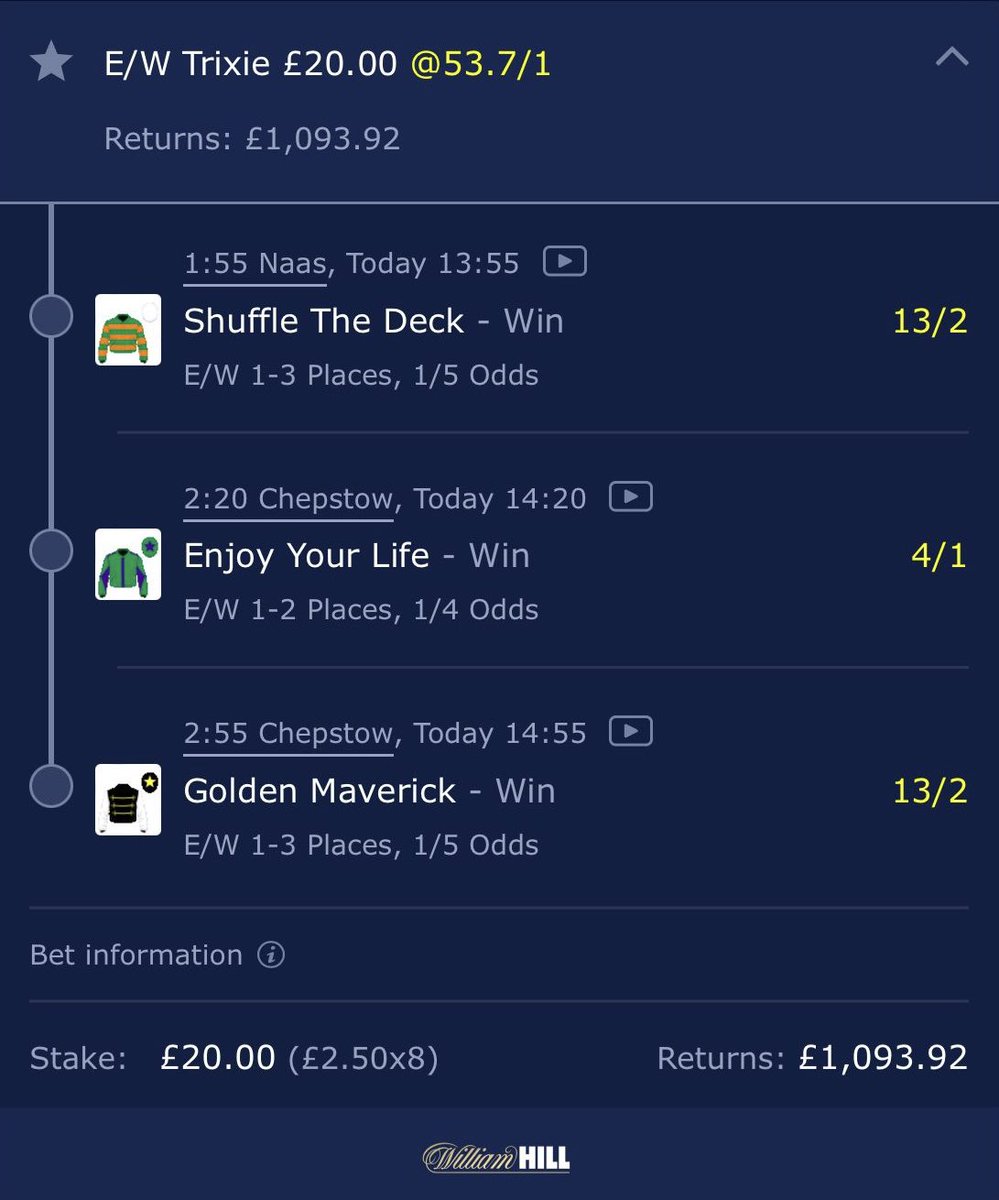 DFrankcom's tweet photo. I asked the last 2 questions, because this is my only bet of today!

Small stakes for a bit of fun as I think they’ve all got a very good chance 🤞🏻

Let me know your best bet!! https://t.co/2WOeGrMLPl