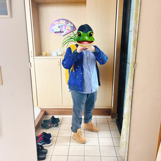 今日はグラニフのブルゾン着れたし、ハーシェルの黄色いバックパック使えたのでハッピーエンド 