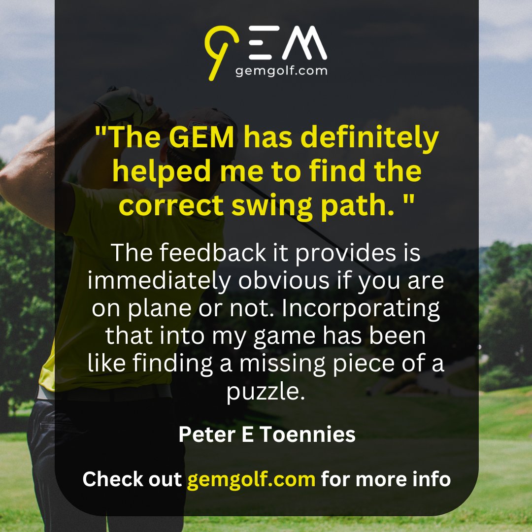 gem_golf's tweet photo. Want to unlock your best swing? Discover how The GEM can transform your game! Visit https://t.co/6kki7F4ZkM to know more! 🏌️‍♂️

#TheGEM #GEMGolf #GEMGolftestimonial #GEMGolfReview #GolfSwing #TrainingAid #SwingTrainer #Golfer #Golfing #GolfTraining #GolfSwing https://t.co/WqkyuljYXQ