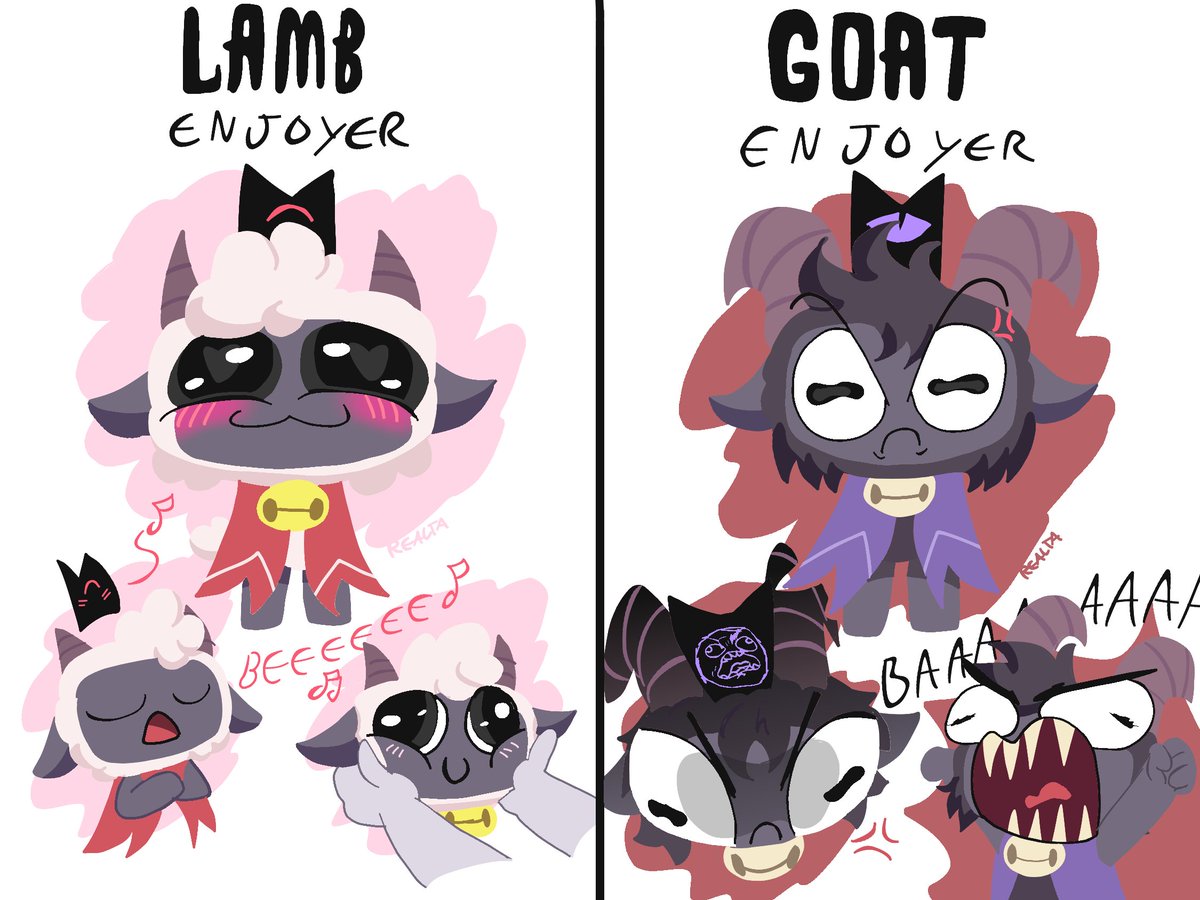 Realta79576382's tweet photo. There's two side in this community 

#COTL #CultoftheLamb #cultofthelambfanart #Fanarts #artwork https://t.co/jz0D7M2x5h
