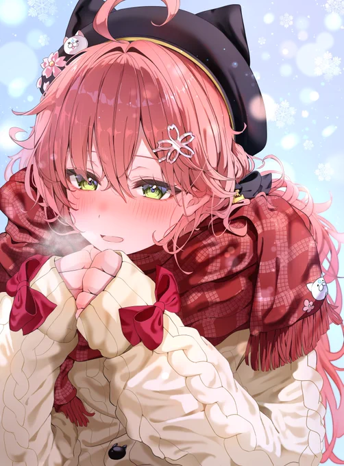 『みこの手あっためてよにぇ///』#miko_Art 