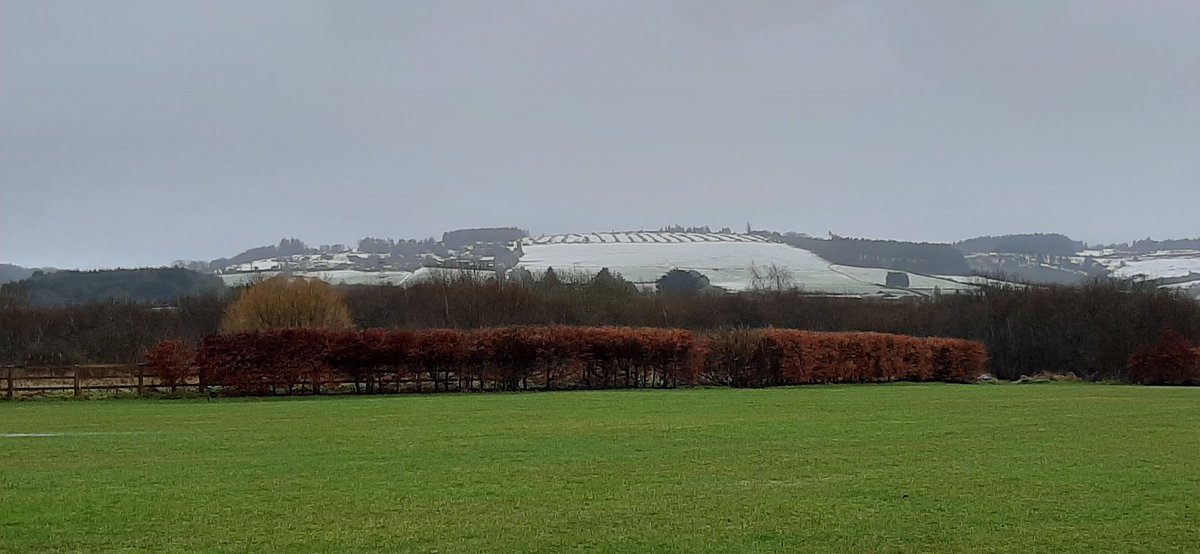 Snow line above Rathcoole, Dublin, view from Rathcoole Park.