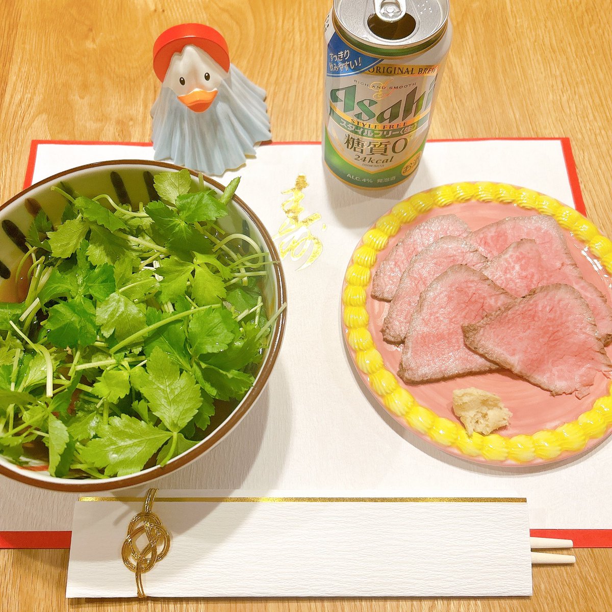 我が家のお雑煮は三つ葉が山盛り☘️💕
美味しい☺️
#お雑煮