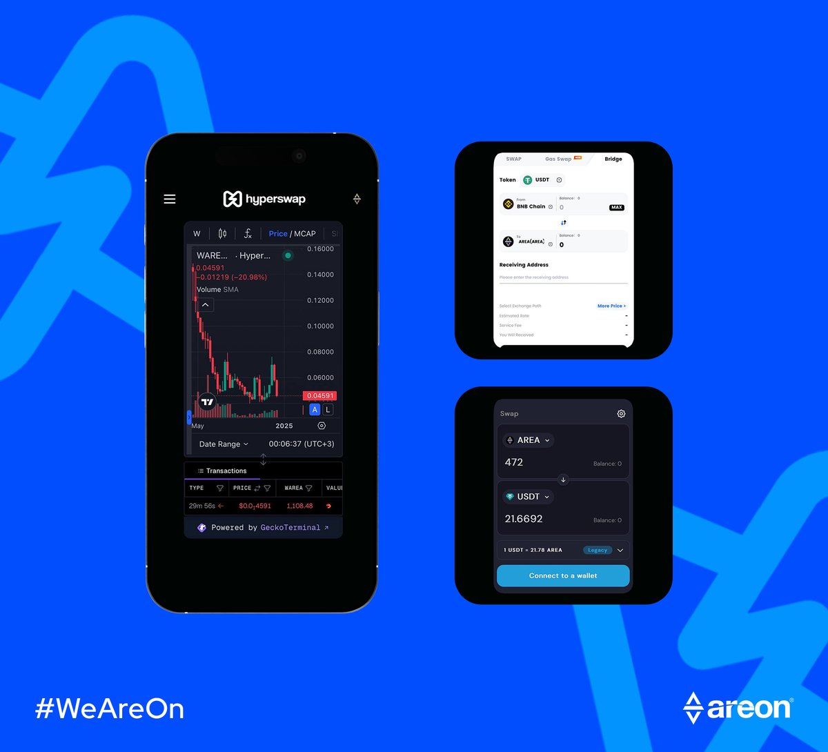 areum_global's tweet photo. Trading doesn’t have to be complicated. With HyperSwap, all it takes is one swipe. 🌟

Here are 3 reasons to start using HyperSwap today:

1️⃣ Low Fees: Trade your assets without breaking the bank.
2️⃣ Lightning-Fast Transactions: No delays, no stress – just seamless swaps.
3️⃣ Bridge: Easily move your assets across different blockchains.

Start trading smarter with HyperSwap now! 

🔗 https://t.co/s86p6cpvq5

#WeAreOn