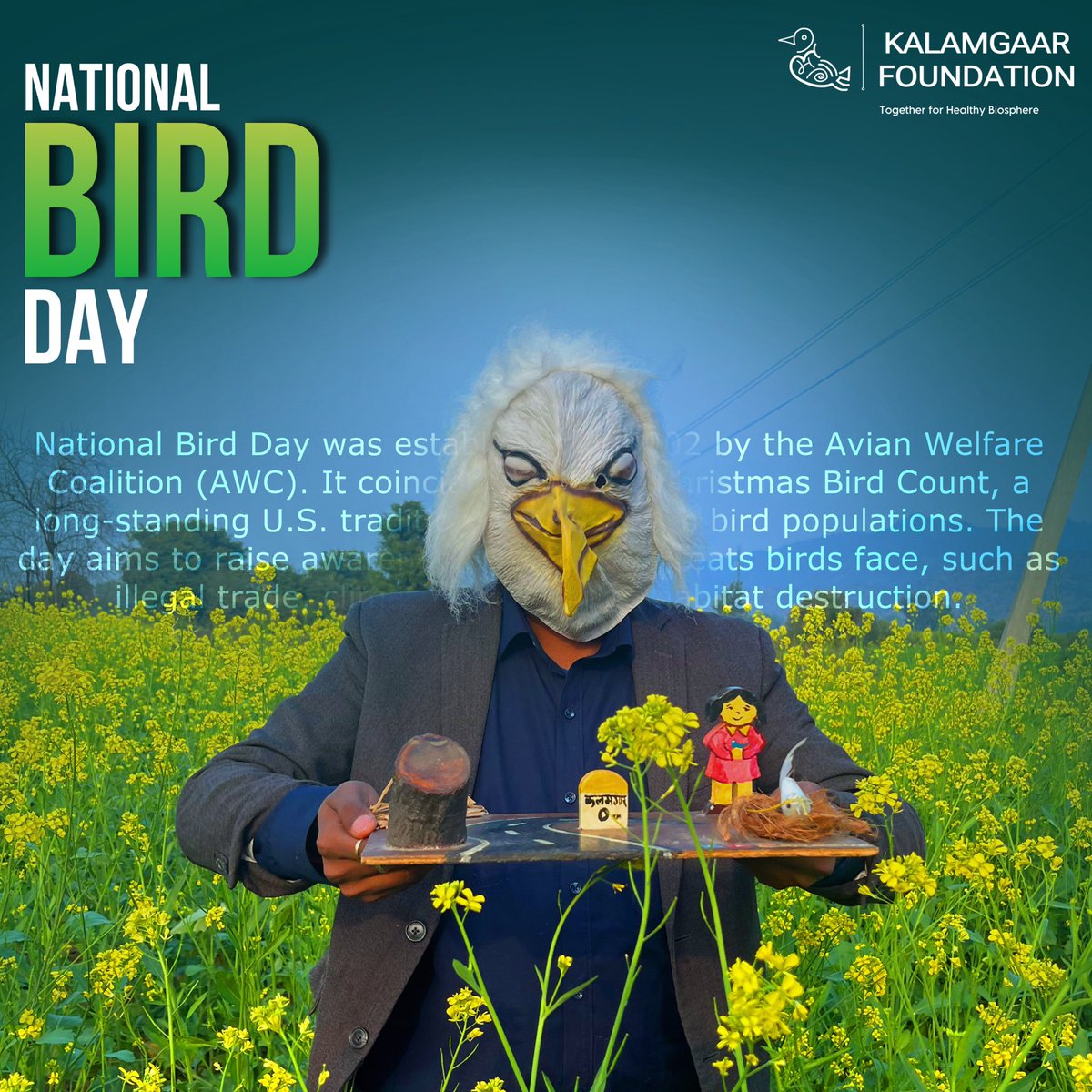 kalamgaar's tweet photo. #NationalBirdDay

बधाई.. 
कि आप पक्षियों को कैद नहीं करते.. 
कि आप पक्षियों का शिकार नहीं करते.. 
कि आप उसके मित्र के रूप में रक्षक हैं.. 
🐥🌿 https://t.co/FUJ8sHR9SB