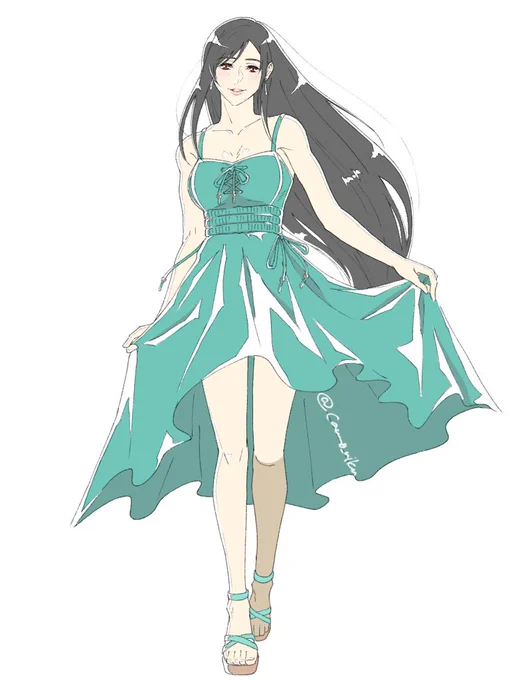 ね、クラウド。 どうかな? リプ欄に続く↓ #ティファ #tifa #クラティ #cloti