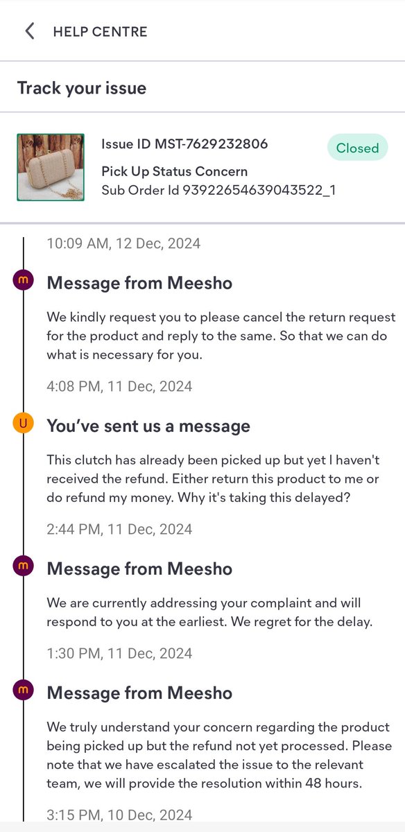 Meet_Shaurya's tweet photo. @meesho_support @Meesho_Official @meeshotech I was going to place an order when I noticed that wow these people haven't even solved the last complaint, their fraud shadowfax pickup partner will pickup the product and they won't even refund your money. What a scam, nice 👏👏 https://t.co/B9DQYjGrgV