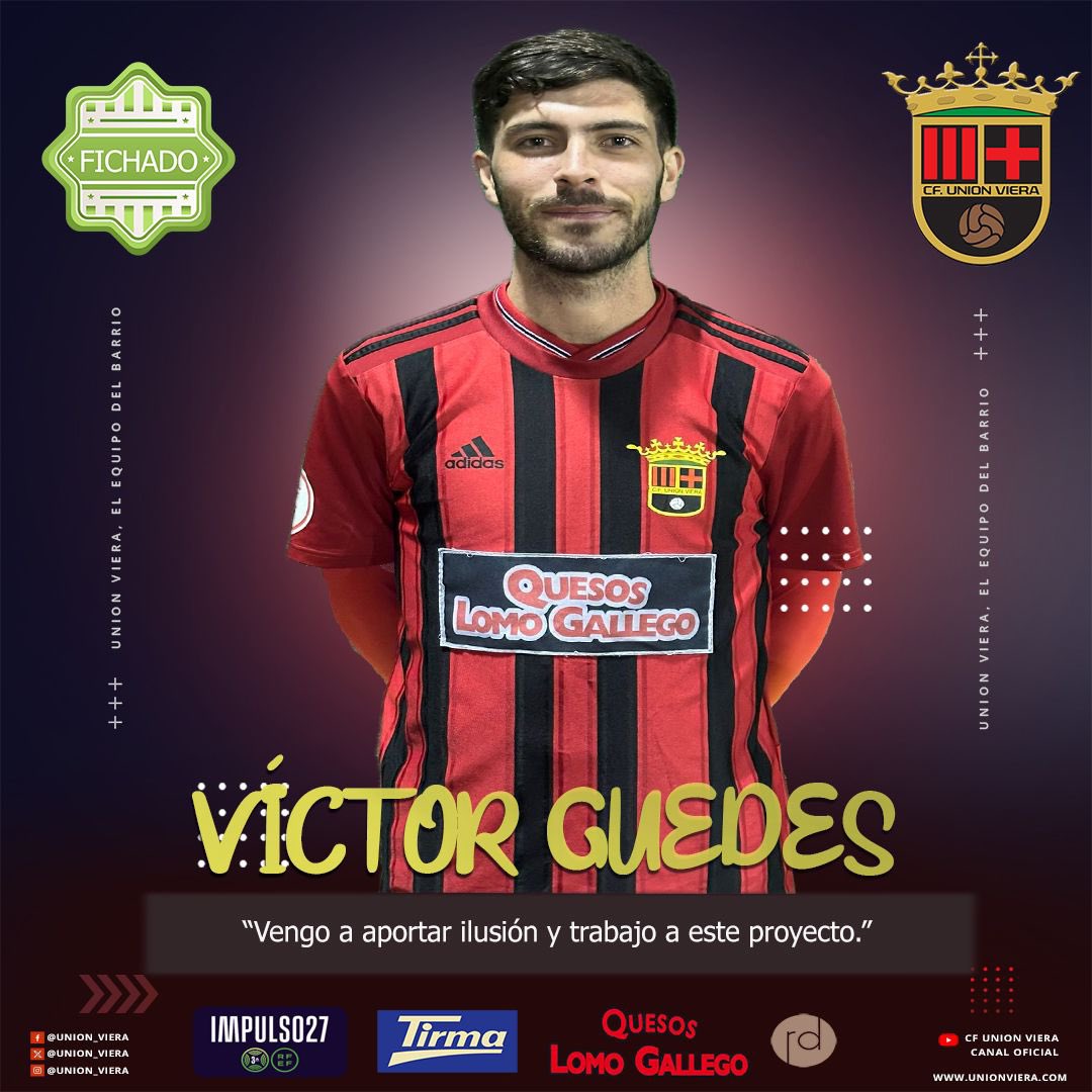 union_viera's tweet photo. 🔴⚫️TERCERA RFEF

Víctor Guedes, nuevo fichaje del primer equipo.

Llega al club con mucha ilusión y ganas de trabajar en nuestro proyecto.

#Temporada24_25
#ElEquipoDelBarrio
#VamosMiVierita🔴⚫️ https://t.co/L0iV7Rlj1v