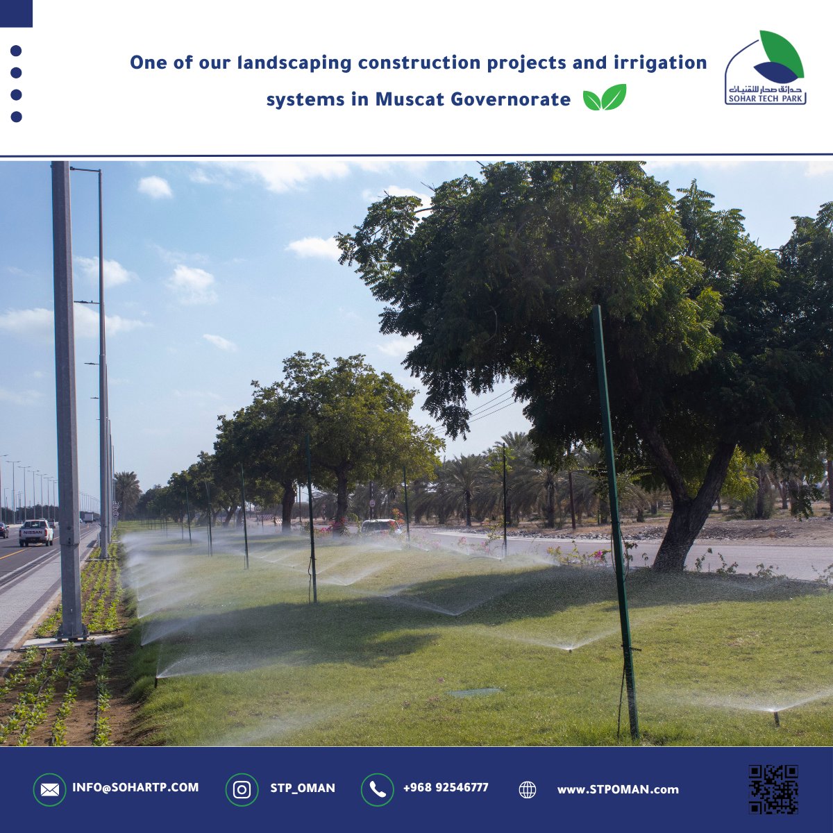 STP_Oman's tweet photo. من إحدى مشاريعنا في انشاء المناظر الطبيعة و أنظمة الري في محافظة مسقط 🌿🌿 https://t.co/oRwMjllIEF