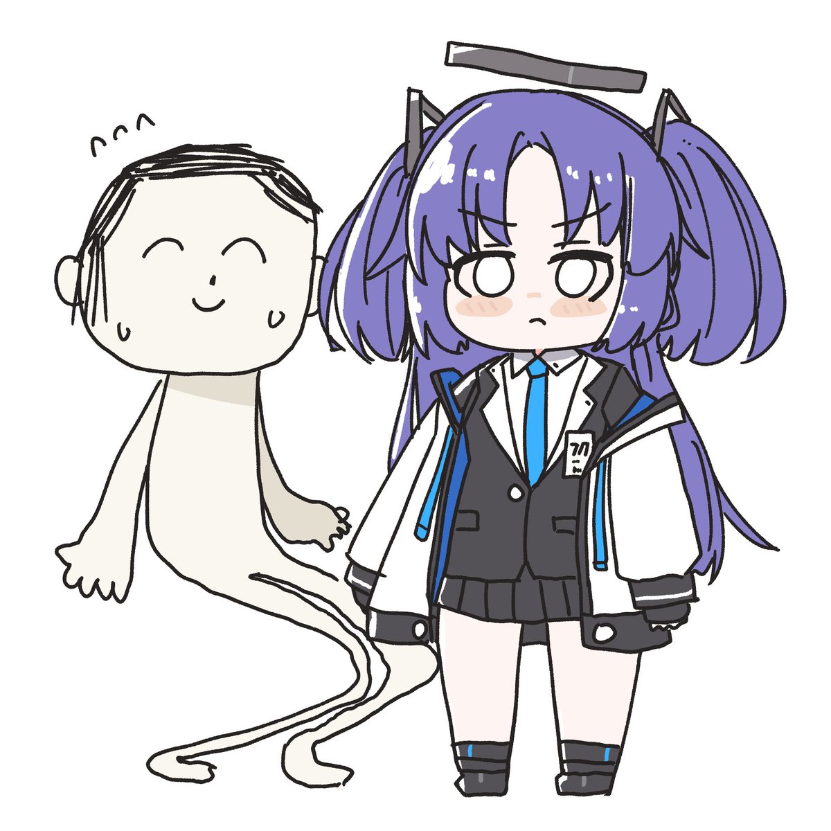 ユウカ「先生とユウカちゃん 」|毛玉猫🍄＠Skeb募集中のイラスト