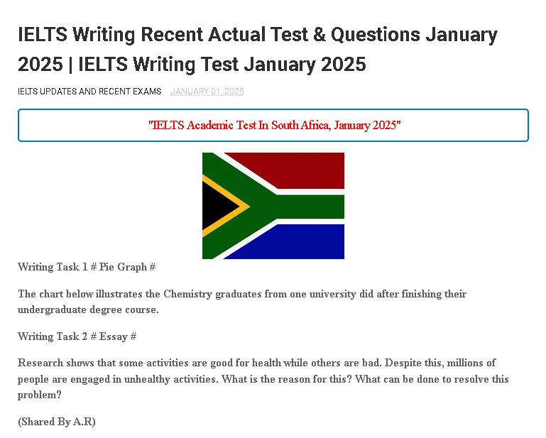 ielts_iuare's tweet photo. IELTS Exam Academic Writing Test, January 2025, South Africa
Click Here For More Writing Tests - https://t.co/W5Sc0RPlDH

#IELTS #writing #ielts_writing #recent_ielts_exam #ieltswritingpractice #ieltswritingtests #ieltswritingtaks2 https://t.co/zd4qyjmr3t