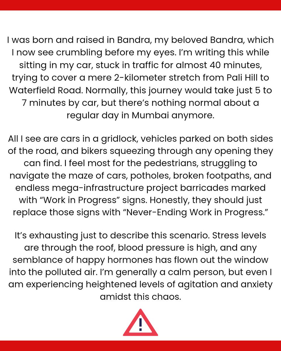 PriyaDutt_INC's tweet photo. These concerns can no longer be ignored. It’s time to act and ensure Bandra remains a beautiful, safe place for all. https://t.co/yOFl6Jfsxv