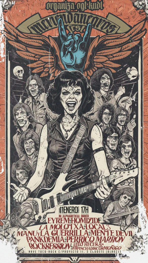 MenteDevil's tweet image. 11 de Enero 🤘🏻 Meriendanegros Fest
CAUDETE (ALBACETE)
Nave Toco Rock @ogt.kudt
+ @eyremoficial + @homizidemurcia + @pankdemia_band + @manu_y_la_guerrilla + @maragatobanda + #local3 + #lamolotxa + @perricomarron + #rocksession + #djheces + #pinchadiscosmoñigo